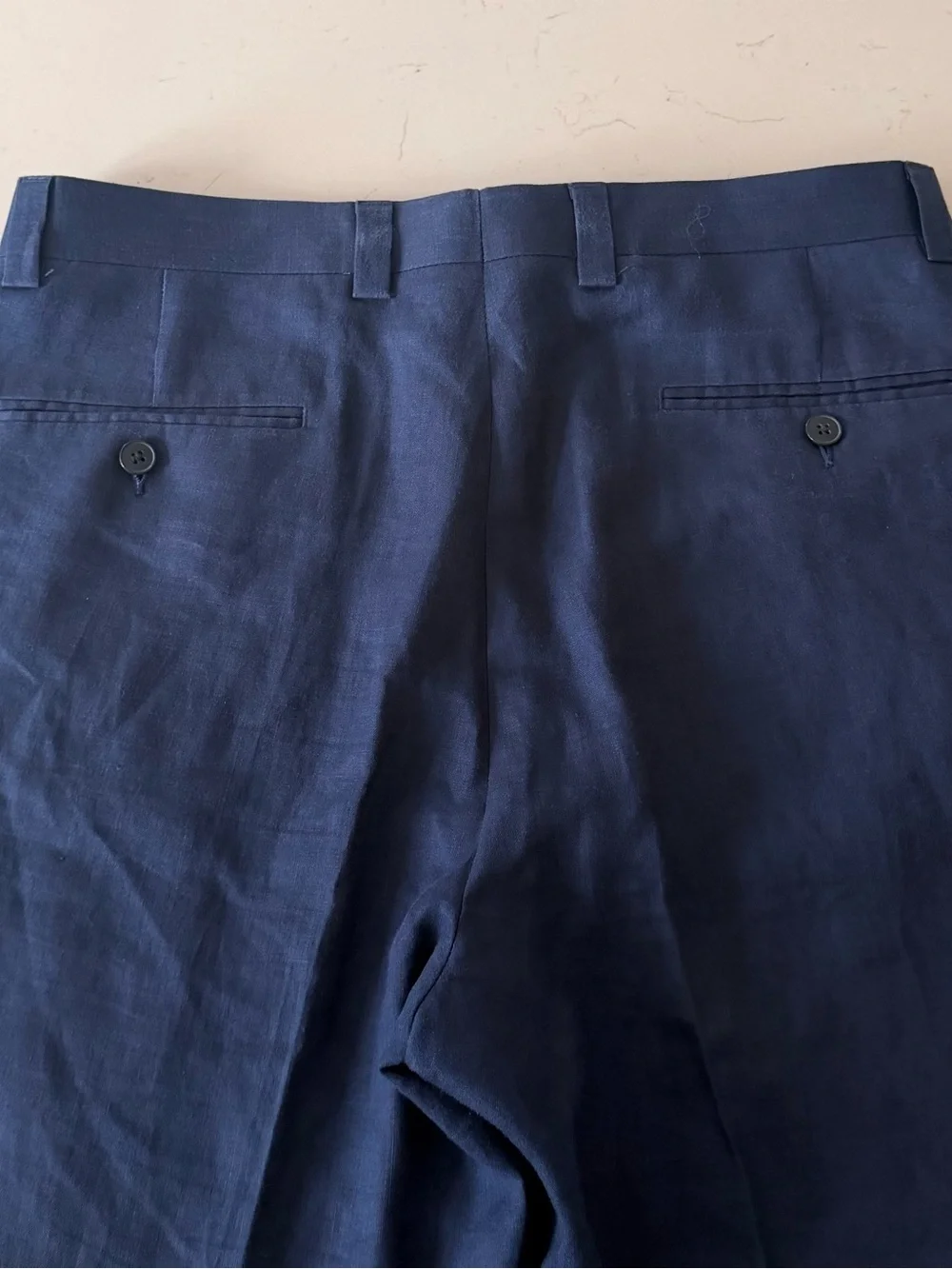 Calvin Klein Navy Blue Linen Dress Pants